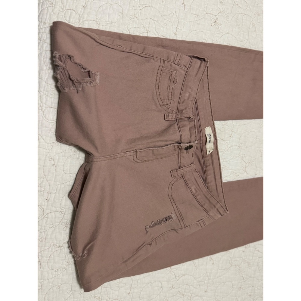 Cello Jeans 9 Mauve Dusty Rose Distressed Skinny Jeans AB74562 AB-573 Stretch